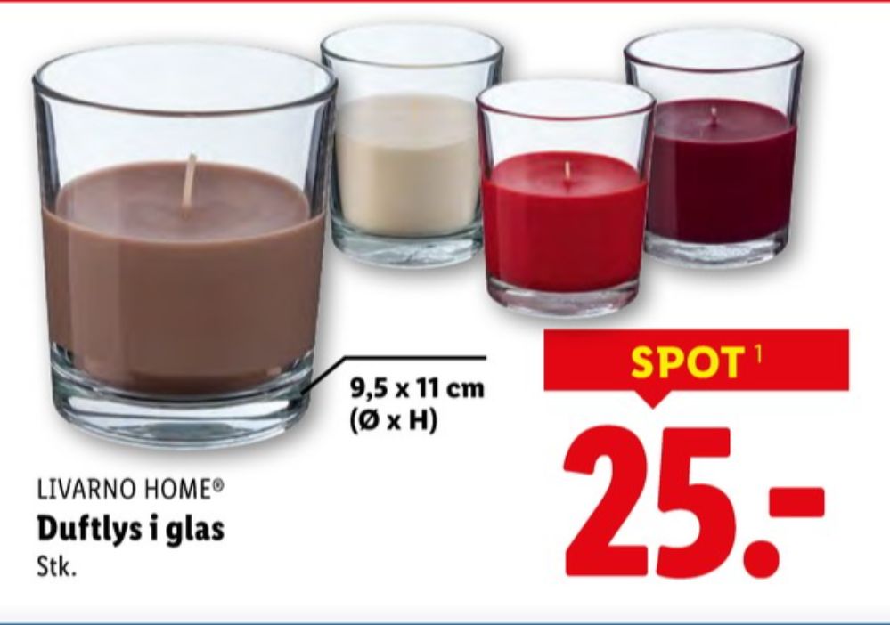 Livarno, Duftlys i glas