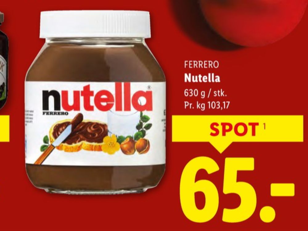 Nutella, Smørepålæg
