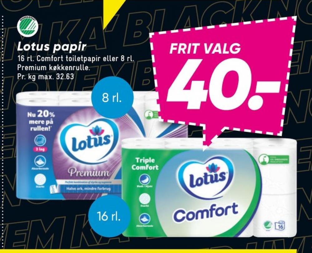 Lotus Comfort, Toiletpapir