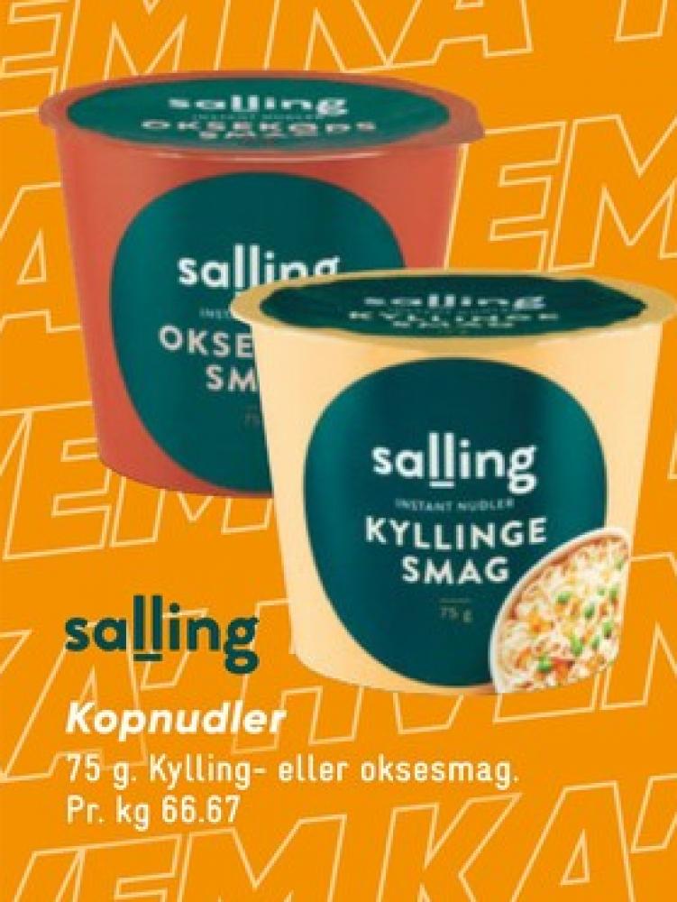 Salling, Instant Kopnudler med Kyllingsmag