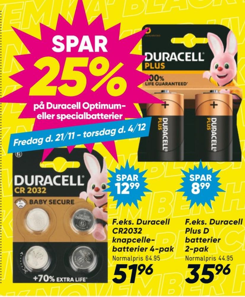 Duracell, Batterier