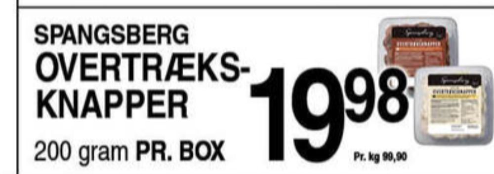 Spangsberg, Overtræksknapper Hvide