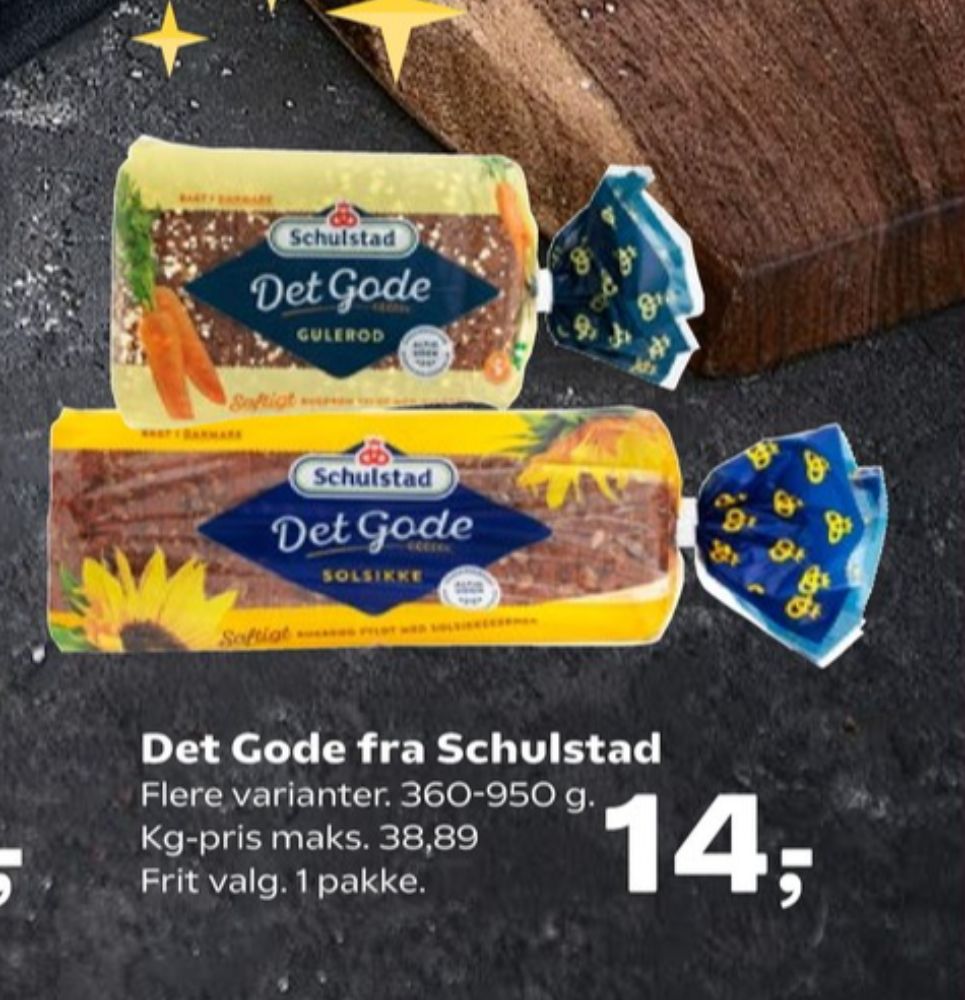 Schulstad Det Gode, Solsikkerugbrød