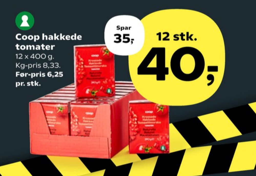 Coop, Tomater hakkede
