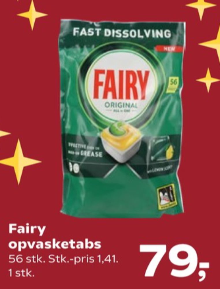 Fairy, Maskinopvask-tabs