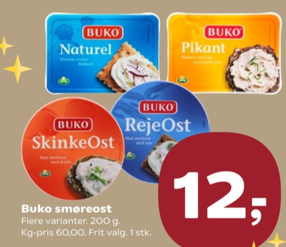 Buko Smelte, Smøreost Skinkeost