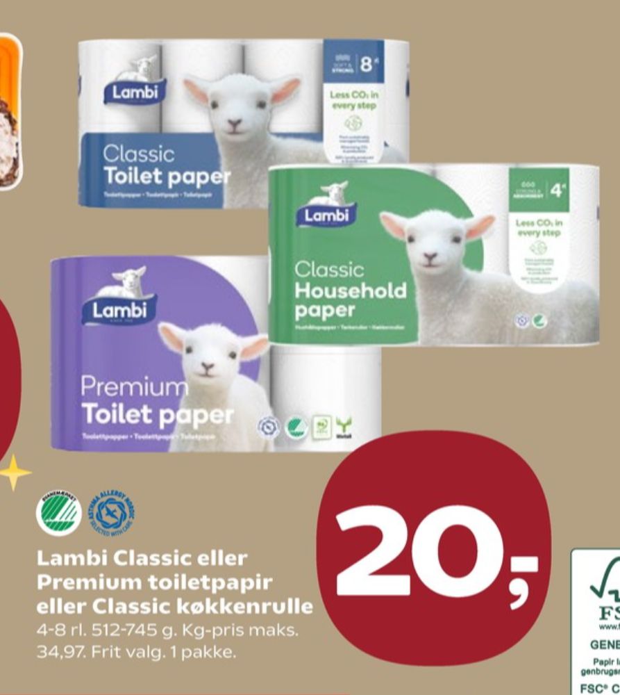 Lambi Classic, Toiletpapir