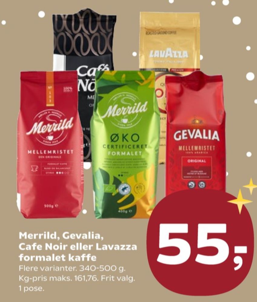 Merrild Mellemristet, Kaffe Formalet