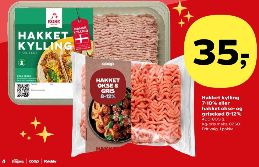 Coop, Hakket Okse & Grisekød 8-12%
