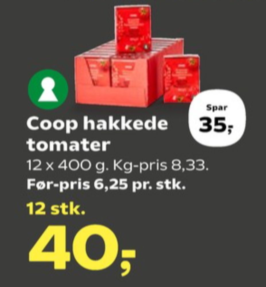 Coop, Tomater hakkede