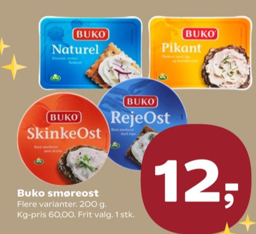 Buko Smelte, Smøreost Skinkeost