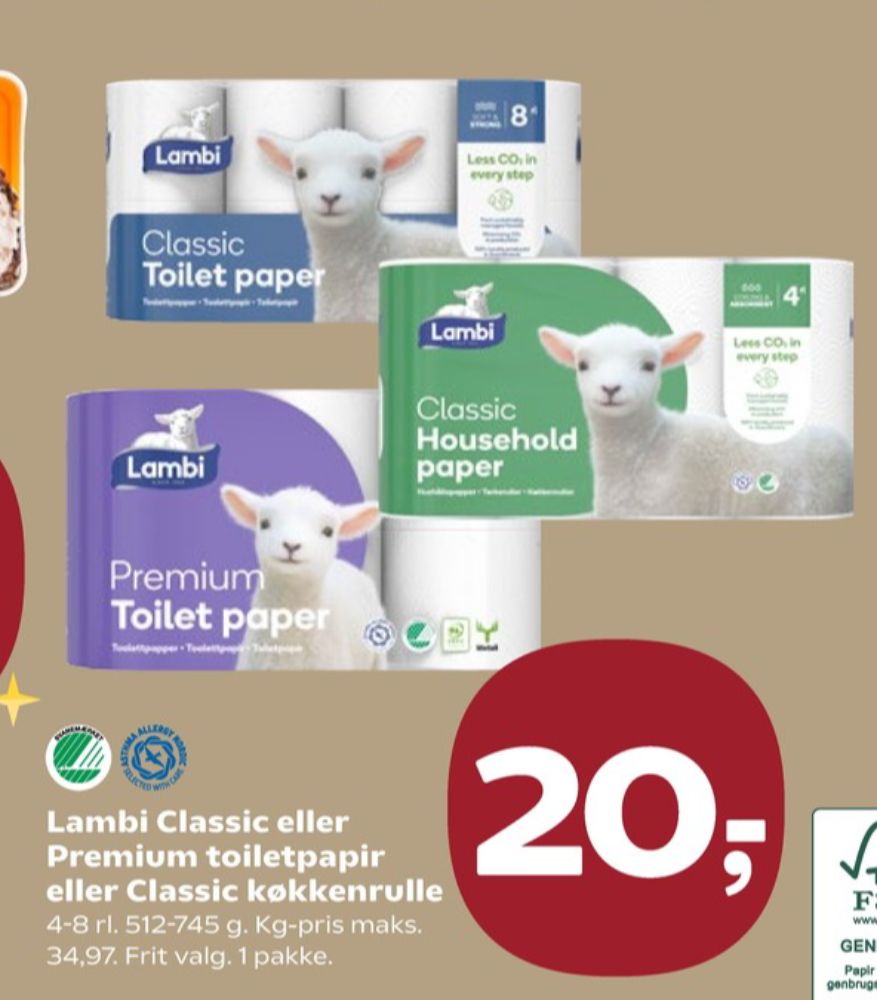 Lambi Classic, Toiletpapir
