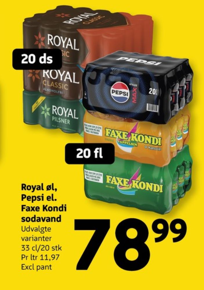 Faxe Kondi 0 Kalorier Appelsin, Appelsinsodavand 20 pk.
