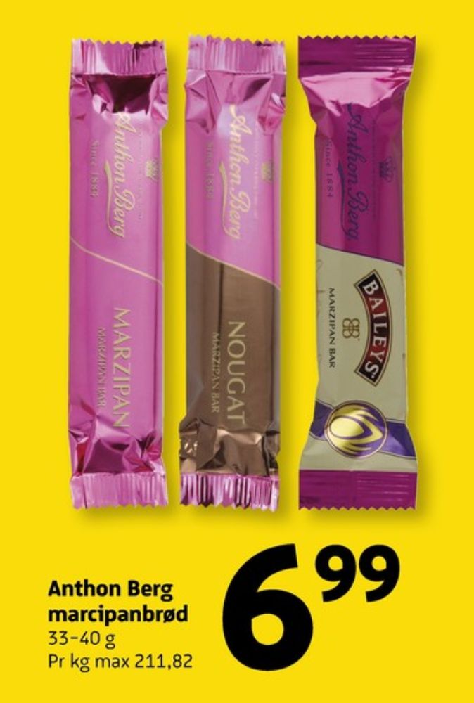 Anthon Berg, Marcipanbrød Bailey
