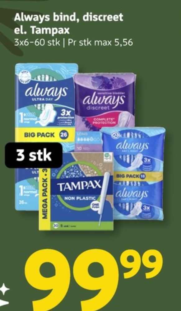 Tampax, Tamponer