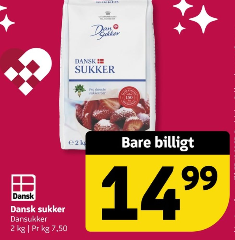 Dansukker, Sukker