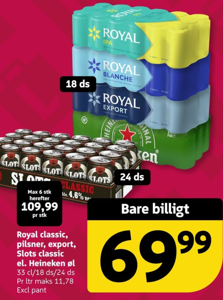 Slots Classic, Øl 24 pk.
