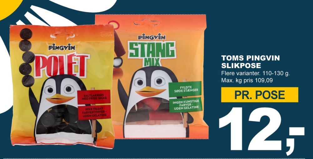 Toms Pingvin Pingvin StangMix, Slikposer