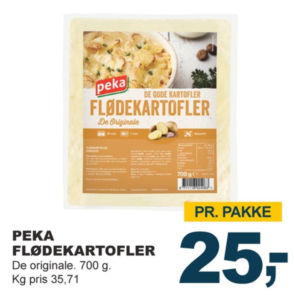 Peka, Flødekartofler