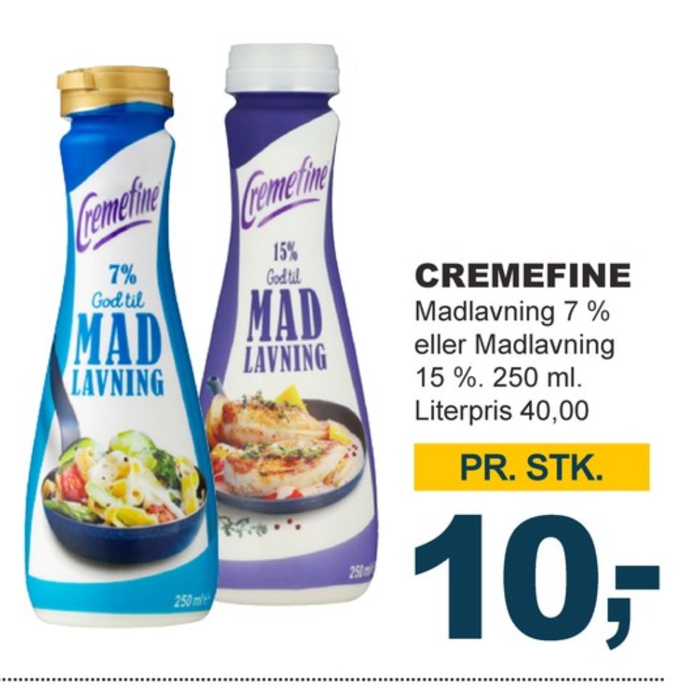 Cremefine, Madlavningsfløde 15 %