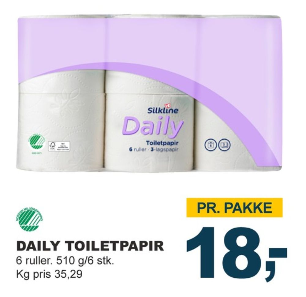 Silkline Daily, Toiletpapir