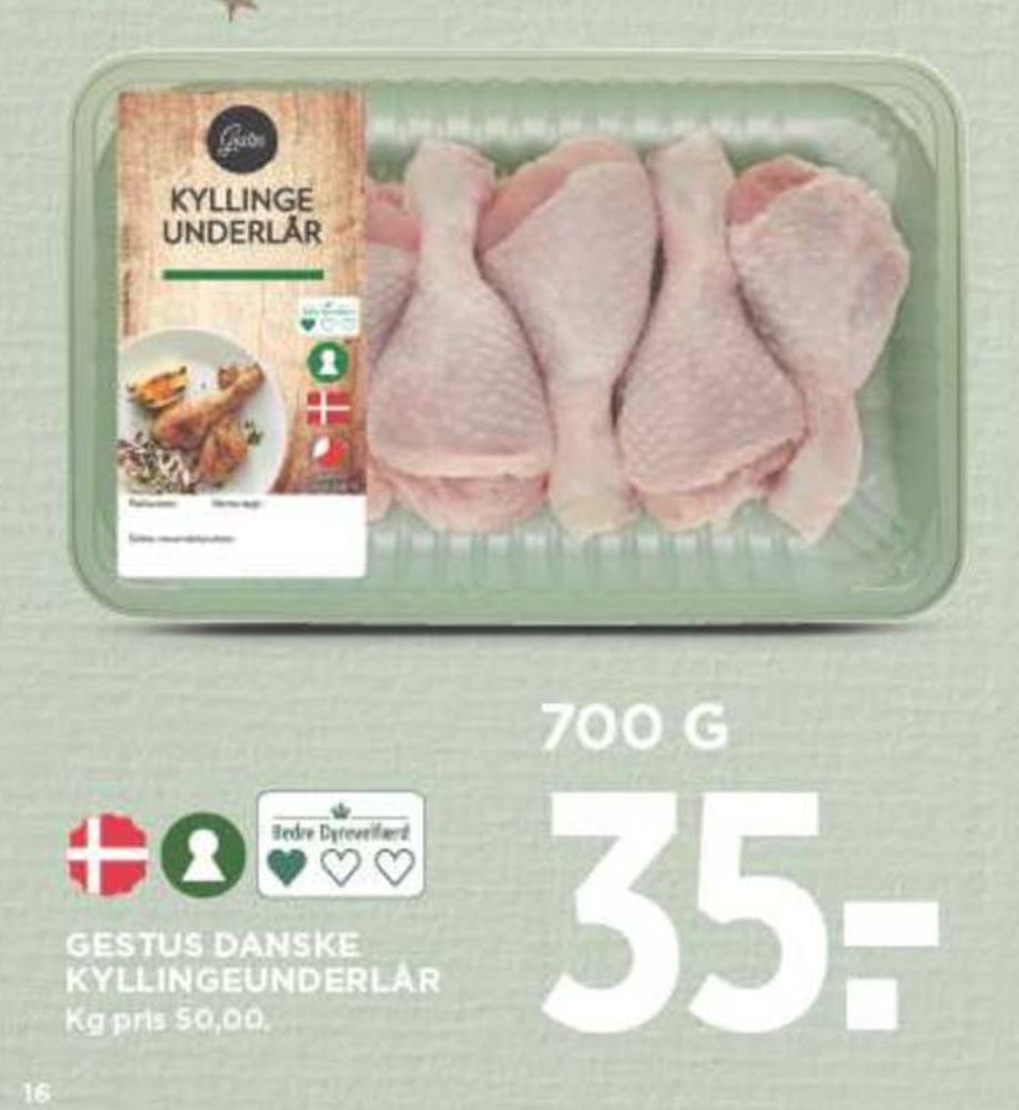 Gestus, Kyllingeunderlår