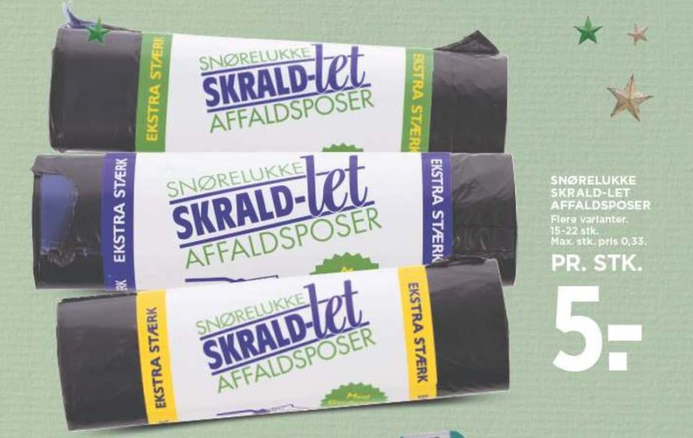 Skrald-let, Affaldsposer