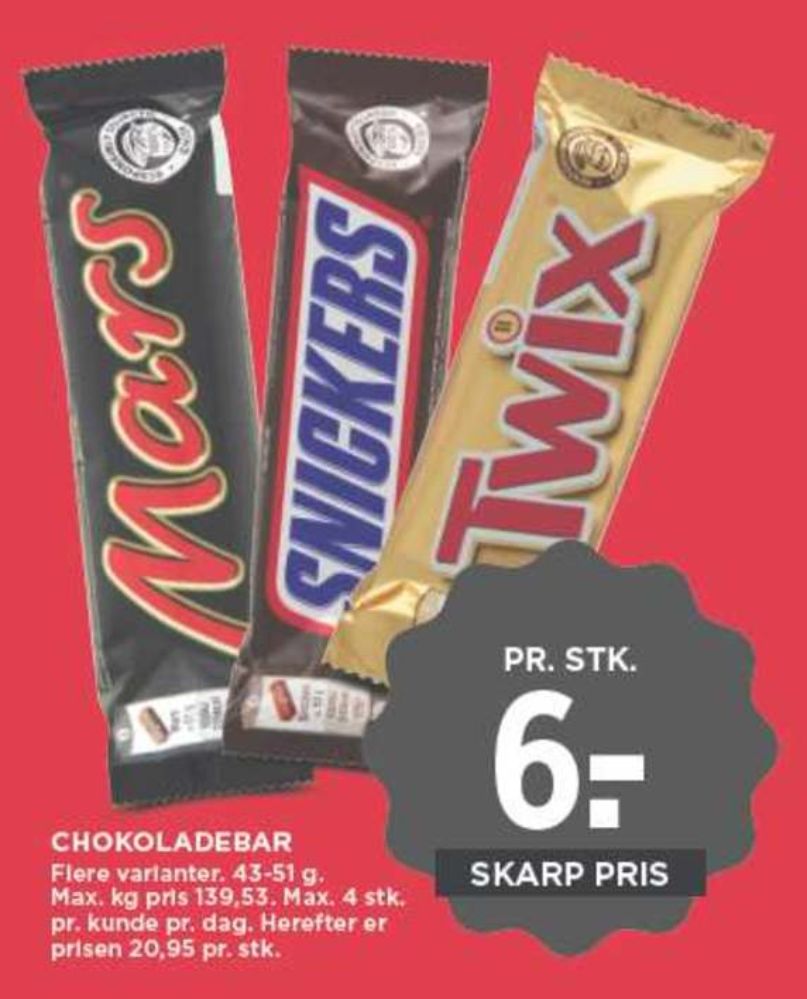 Mars, Chokoladebar