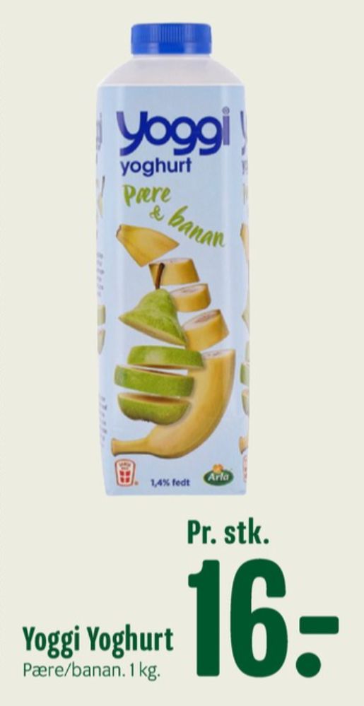 Yoggi, Pære & Banan Yoghurt 