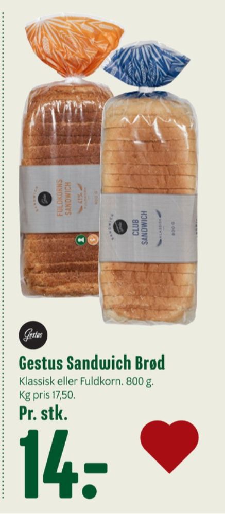 Gestus, Club Sandwichbrød