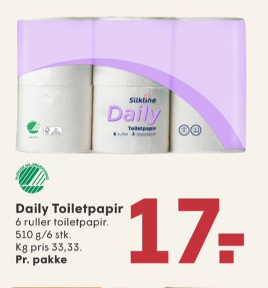 Silkline Daily, Toiletpapir