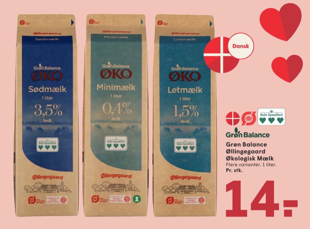 Grøn Balance Øllingegaard, Minimælk 0,4%