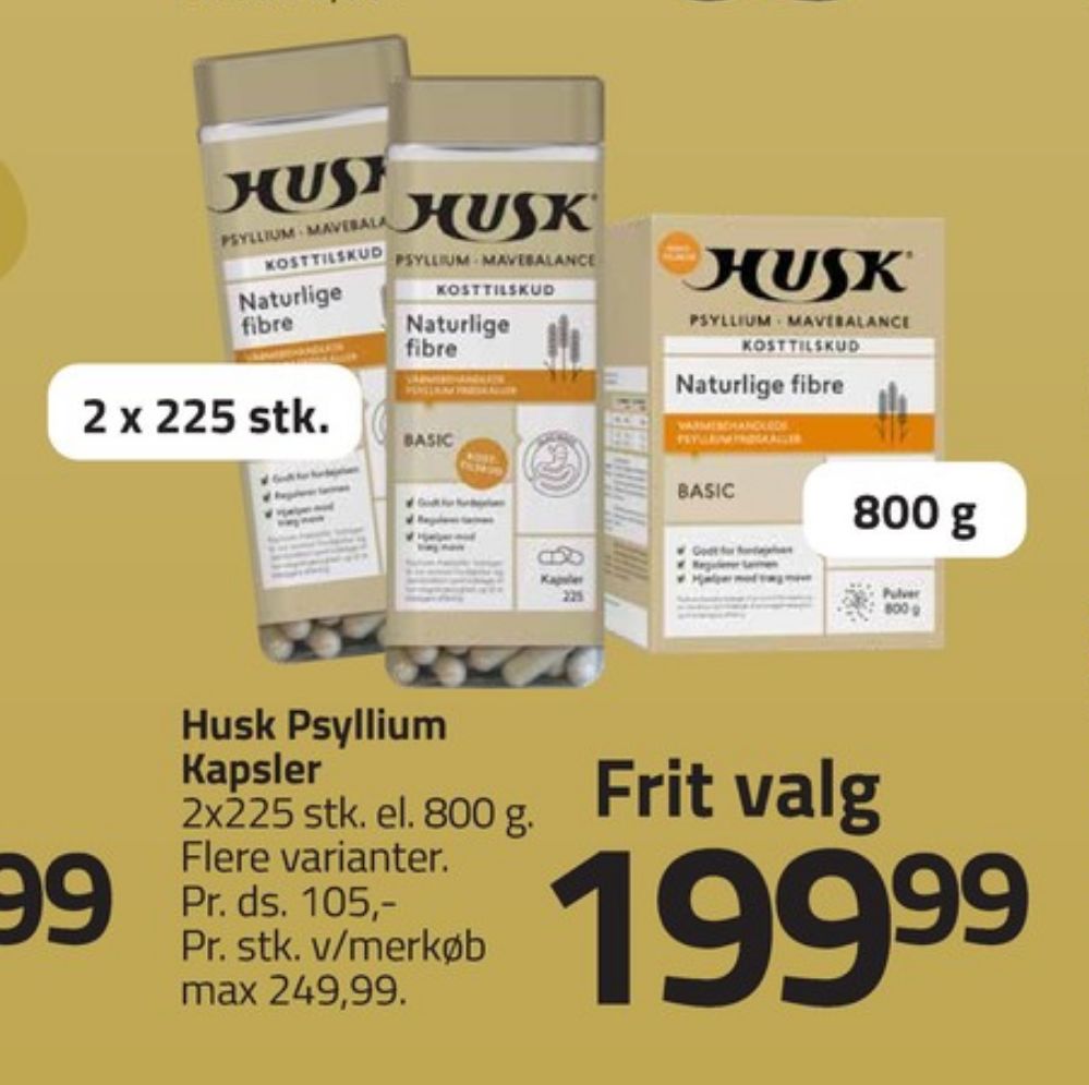 Husk, Kosttilskud