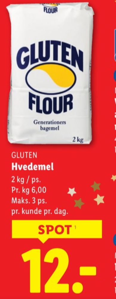 Gluten Flour, Hvedemel