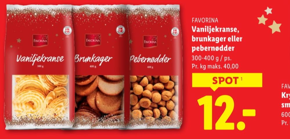 Favorina, Pebernødder