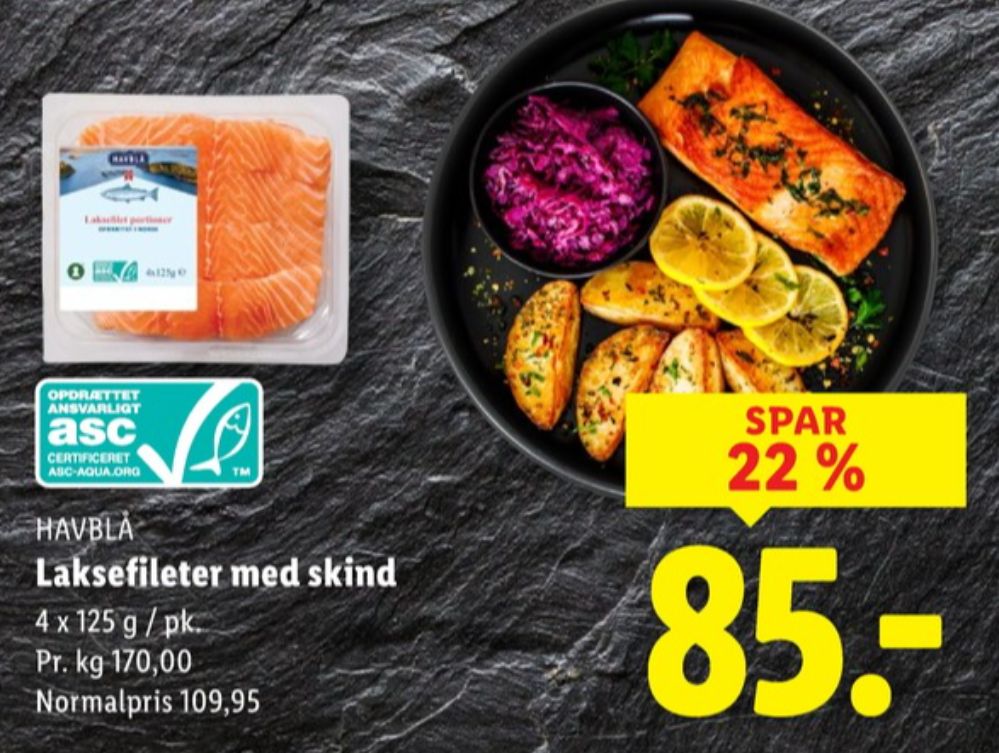 Havblå, Laksefilet