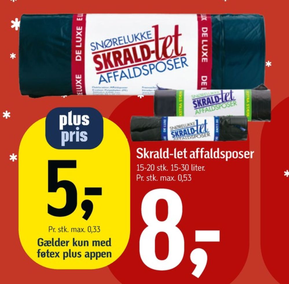 Skrald-let, Affaldsposer