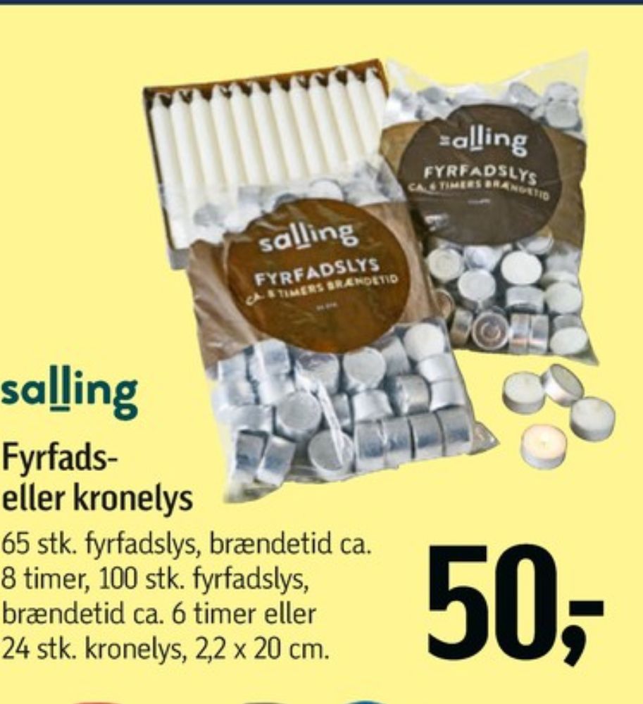 Salling, Fyrfadslys