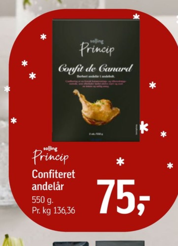 Salling Princip, Confiterede Andelår