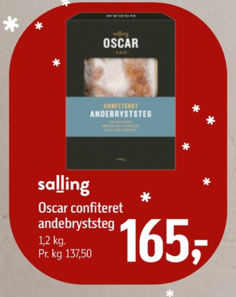 Oscar, Confiteret Andebryststeg