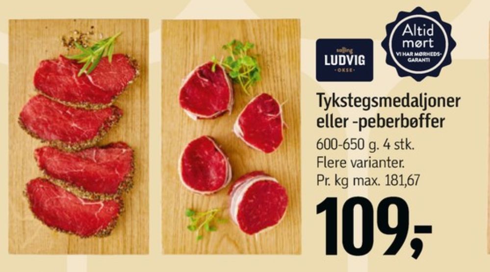 Salling Ludvig, Oksetykstegsmedaljoner