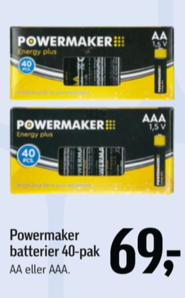 Powermaker, Batterier