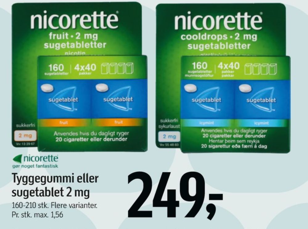 Nicorette, Nikotintyggegummi