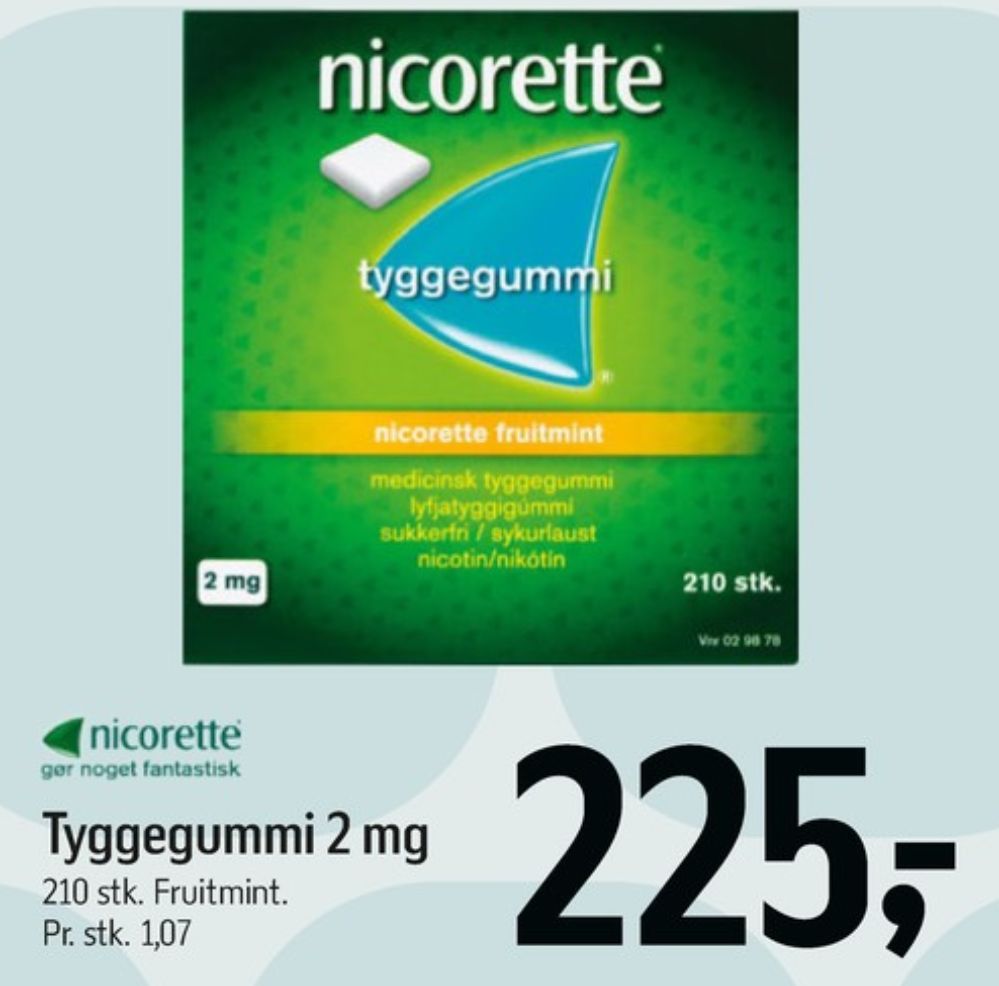 Nicorette, Nikotintyggegummi