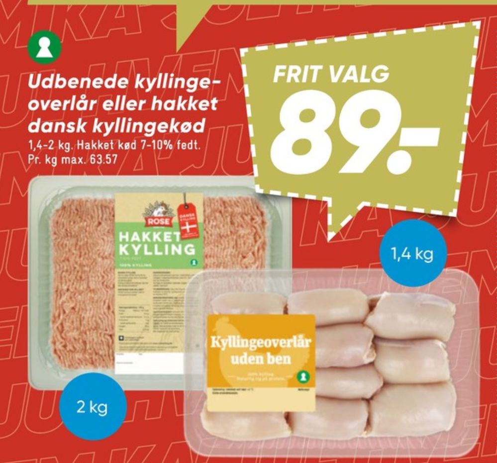 Rose, Hakket kylling 7-10%