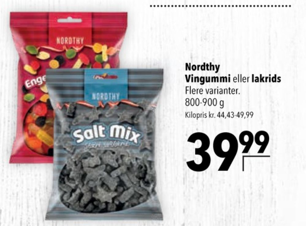 Nordthy Engelsk Vingummi, Slikposer