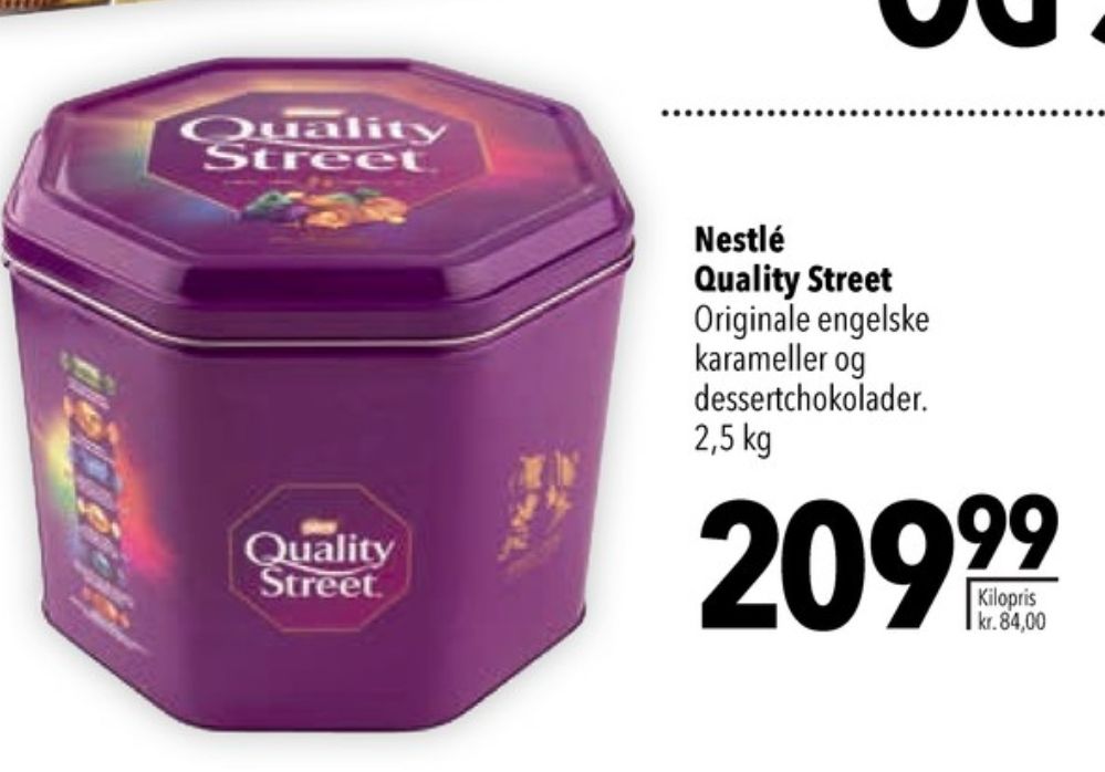 Quality Street, Dessertchokolade