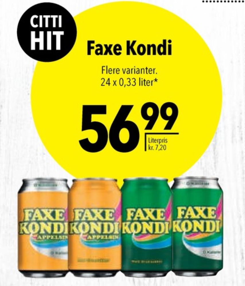 Faxe Kondi Appelsin, Appelsinsodavand 24 pk.