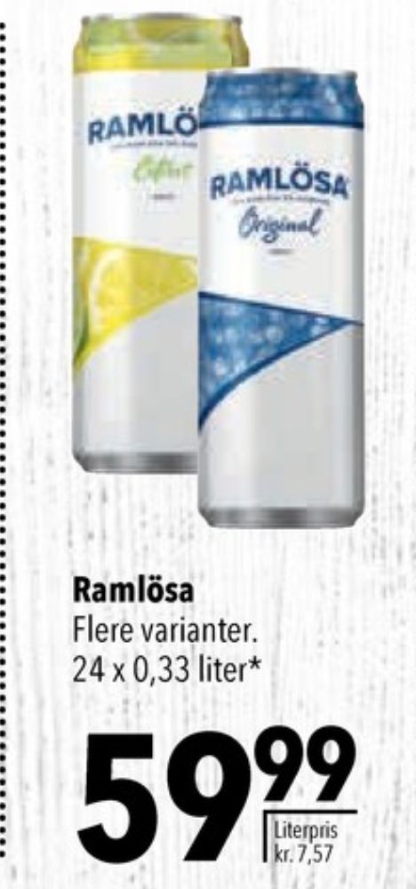 Ramlösa Original, Mineralvand med brus 24 pk.