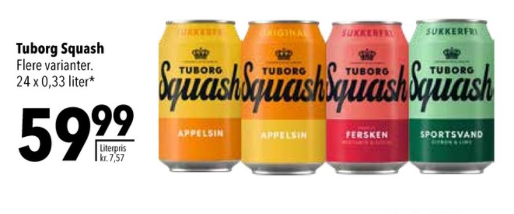 Tuborg Squash, Appelsinsodavand 24 pk.